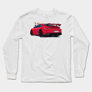 car 911 GT3 skull metal hands Long Sleeve T-Shirt